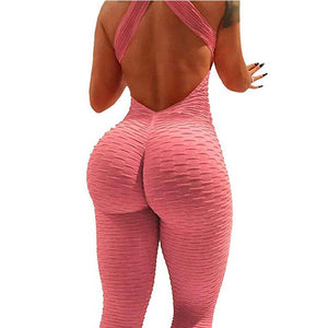 Women's Fitness Yoga Jumpsuit Sport One-pieces Sports Suit Set Conjoined Sweatpants Yoga Sets Sexy Running Workout Gym Clothes