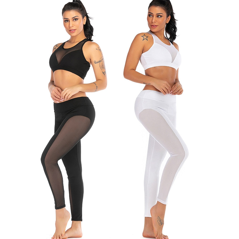 Seamless Yoga Set Women Fitness Leggings Woman Gym Clothing Sportswear  Padded Push-up Bra 2 Pcs Workout Clothes Sports Suits