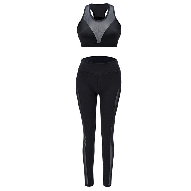 gym dress set for ladies Yoga Sets Women Gym Clothes Suit For Fitness Gym Set Fitness Clothing Women Sports Set Yoga Pants Sports Bra Women's Tracksuit
